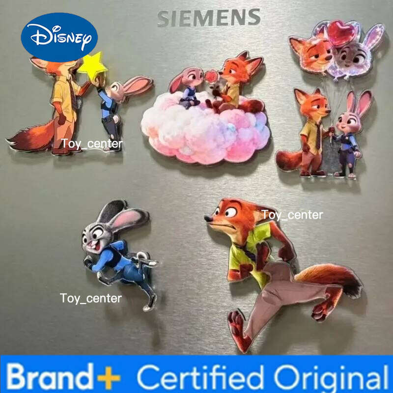 Disney Zootopia Acrylic Magnetic Rotating Cartoon Ice Decoration High Value Trendy Creative Refrigerator Magnet H260123
