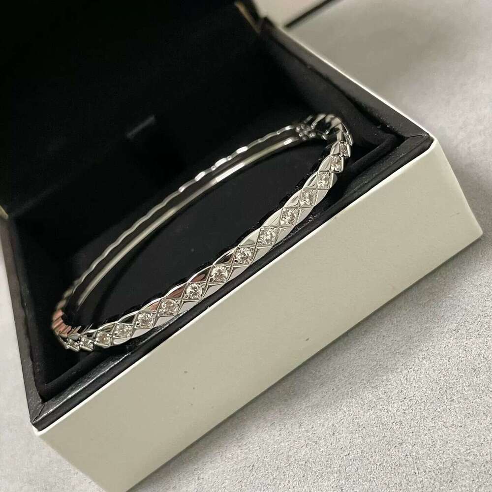 High Version & V Gold Coco Diamond-Encrusted Full Diamond Couple Exquisite Simple Versatile Elegant Women's Bracelet