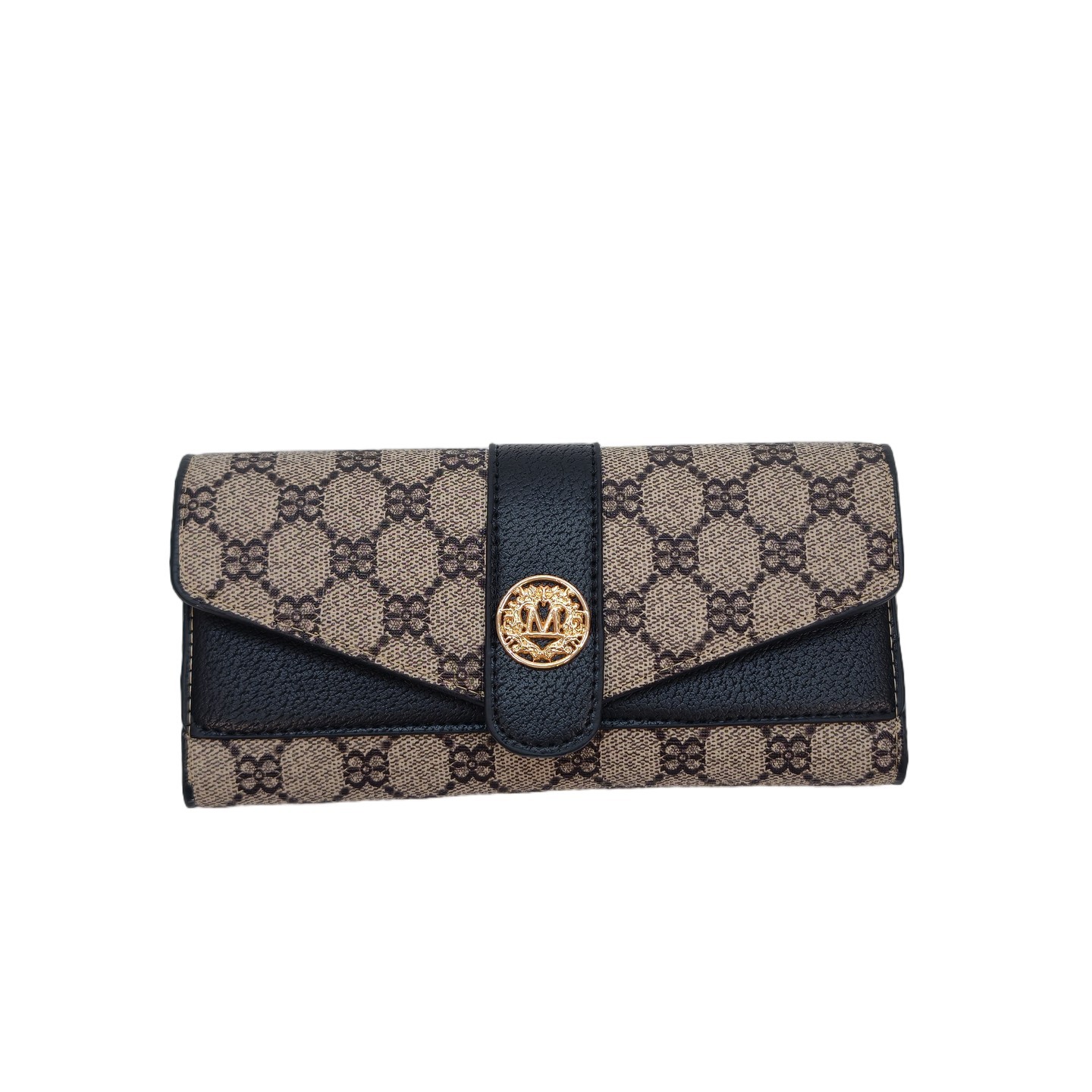 Three fold wallet with multiple cards, European and American fashion trends, high-quality large banknote wallet, card holder, luxury wallet, women