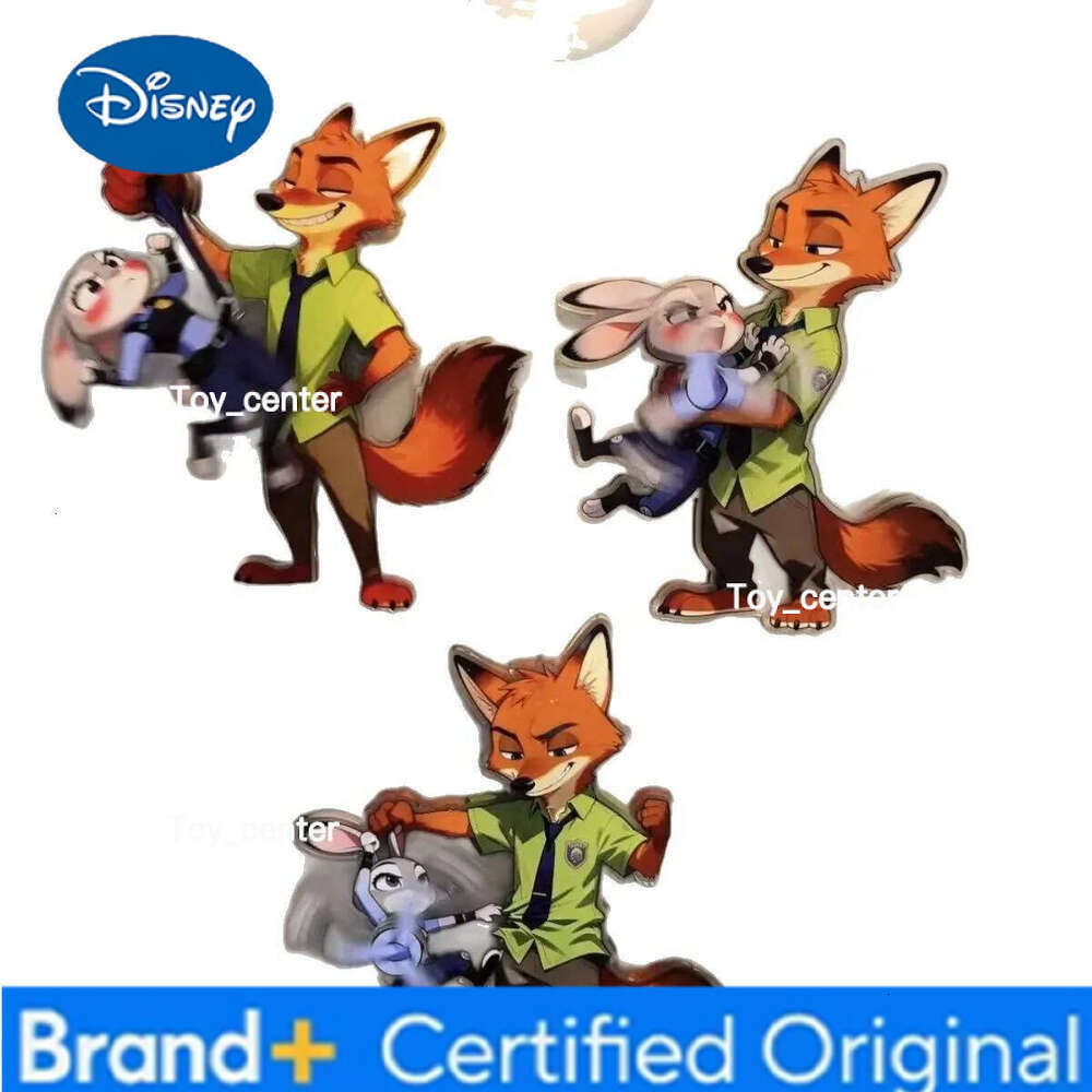 Disney Cartoon Character Rotating Fridge Magnet Zootopia Police Officer Judy Nick Creative Home Decor Gift H260123