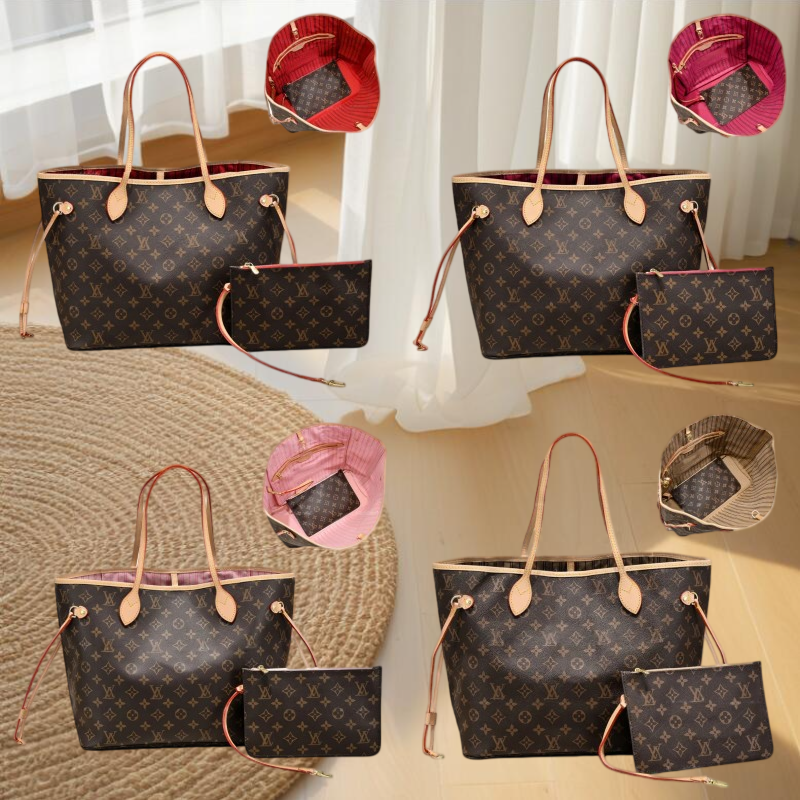 Designer Bag Tote Bag Designer Luxury Bag Fashion Totes Leather Handbag MM Women Bags High Capacity Composite Shopping Bags Old Flower Brown Lattice Bag 10A xb463