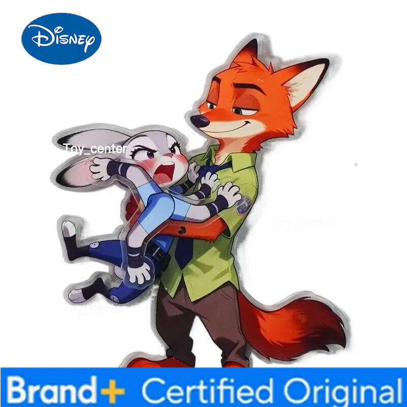 Disney 2026 Zootopia Rotating Fridge Magnet, 3D Acrylic Animal Decor,Cute Refrigerator Sticker Cartoon Gift Collection H2601231