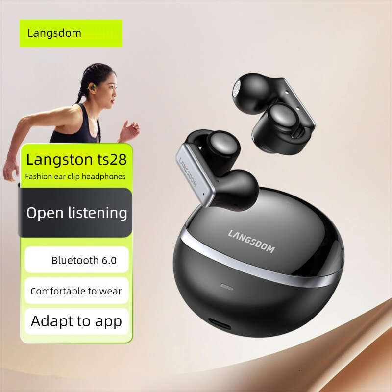 Famous Brand Langston TS Ear Clip Earphone Bluetooth APP Smart Connection Sports Running Comfortable CKS