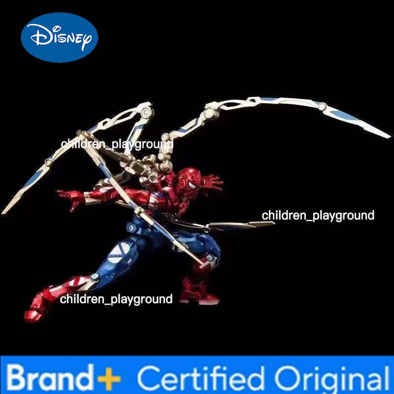 Disney Iron Spider Man 20cm Action Figure Anime Cartoon Movable Joints Model Toy Car Room Decoration Doll Collection Birthday Gift Kid H260123