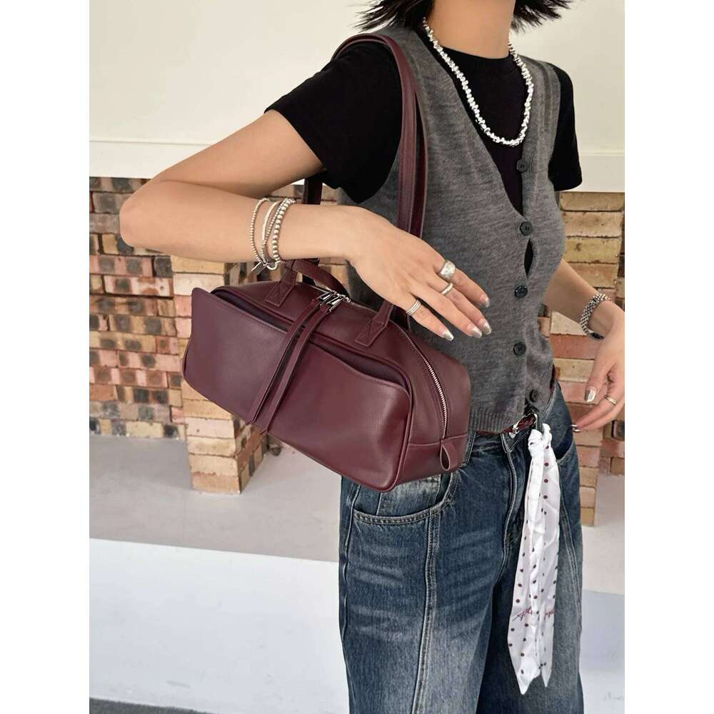 Luxury Shoulder Bags Totes Hobo Motingsome Summer First Layer Cowhide Woman Satchel Handbag Fashion Underarm Purses Large Capacity Messenger Tote SENY