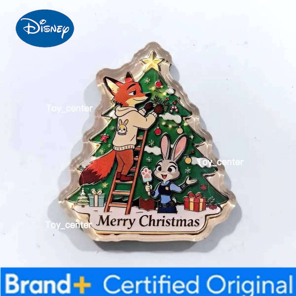 Disney Zootopia Themed Rotating Fridge Magnet 7cm Acrylic Ornament High-Quality Decorative Gift for Family Friends 2026 H260123