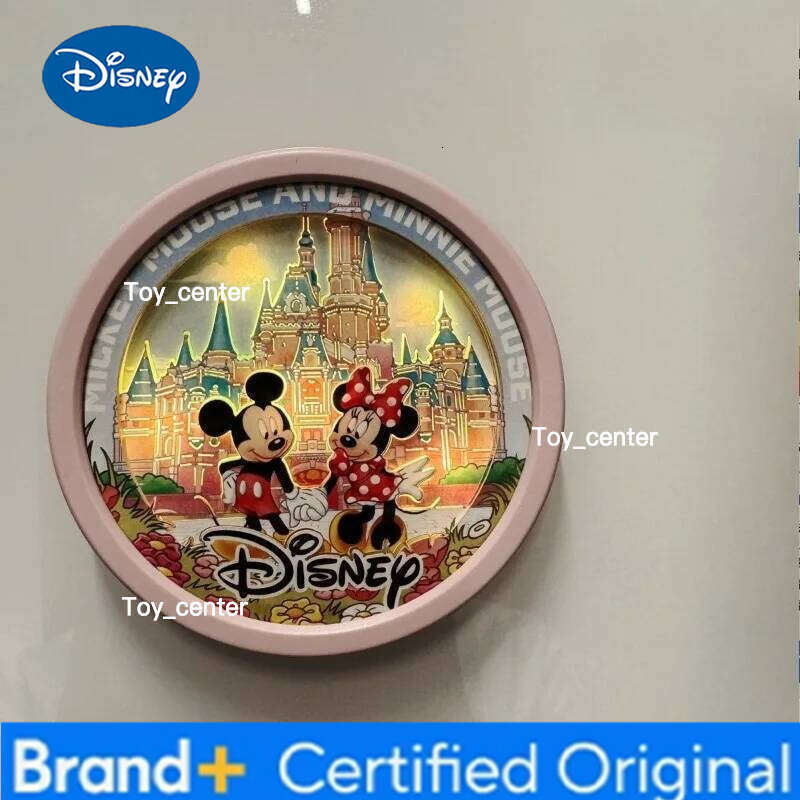 Disney New Refrigerator Magnet Mickey Minnie Cartoon Magnetic Paper Sculpture Night Light Travel Check-in and Send Gift Wholesale H260123