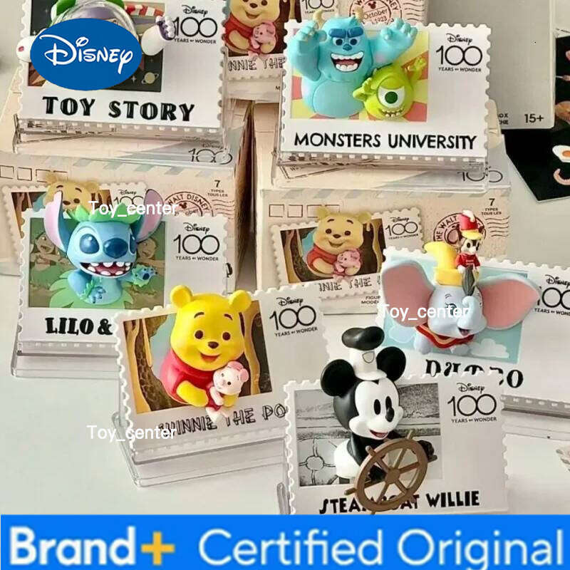 Disney 100th Anniversary Vintage Stamp Blind Box - Creative Fridge Magnets Mystery Collectible Holiday Gift For Friends & Family H2601231