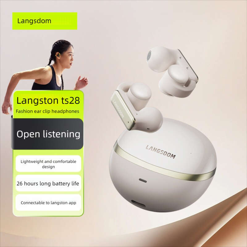 Famous Brand Langston TS Ear Clip Earphone Bluetooth APP Smart Connection Sports Running Comfortable CKS