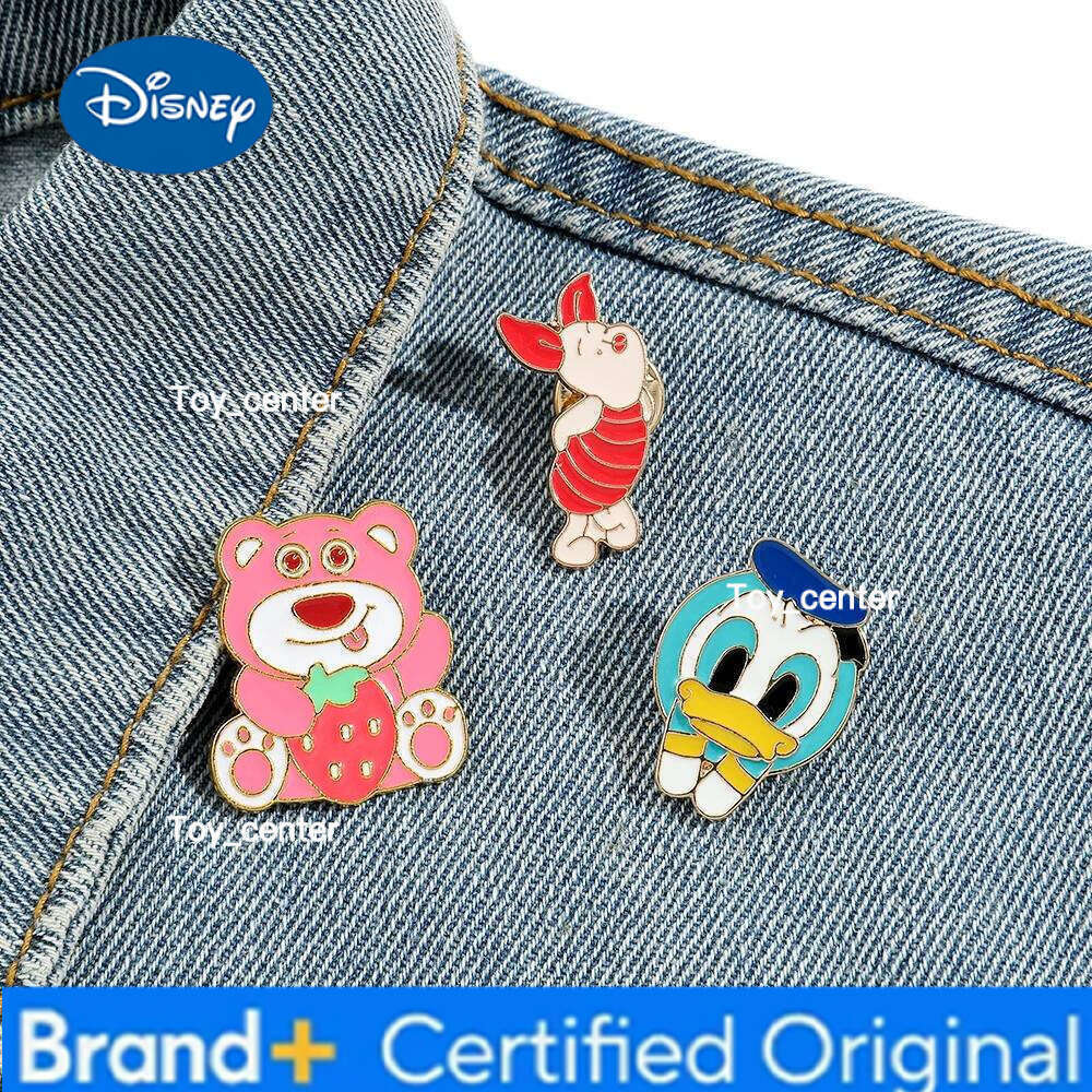 Disney 3 Pcs Anime Cartoon Character Cute Lotso & Donald Duck Piglet Exquisite Creativity Brooch Refrigerator Magnets Decorative Gift H260123