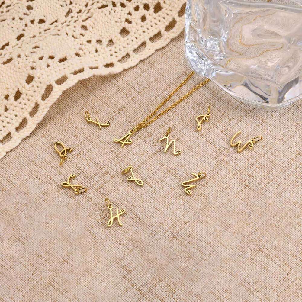 Charms Heart Initial Necklaces for Women,Gold Plated Letter Pendant Necklace, 26 Capital A-Z Stainless Steel Jewelry 16"-24" Z260123