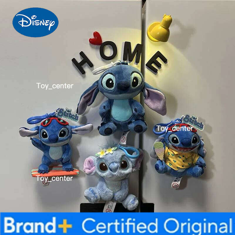 Disney Cute Stitch Creative Plush Stereo Refrigerator Magnet Tile Cartoon Anime Anti-theft Door Hole Plate Side Decoration H260123