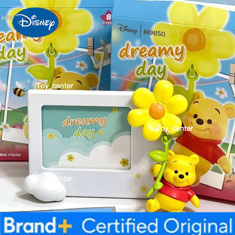 Disney Winnie the Pooh Polaroid Frame Blind Box Figure Ornament Eeyore 8 Styles Home Decor Anime Fans Gift H260123
