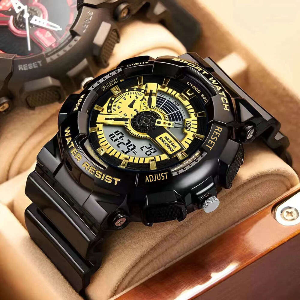 Foreign Trade Factory Direct Multifunctional Fashion Sports Casual Shockproof Luminous Versatile Dual Display Electronic Watch Source