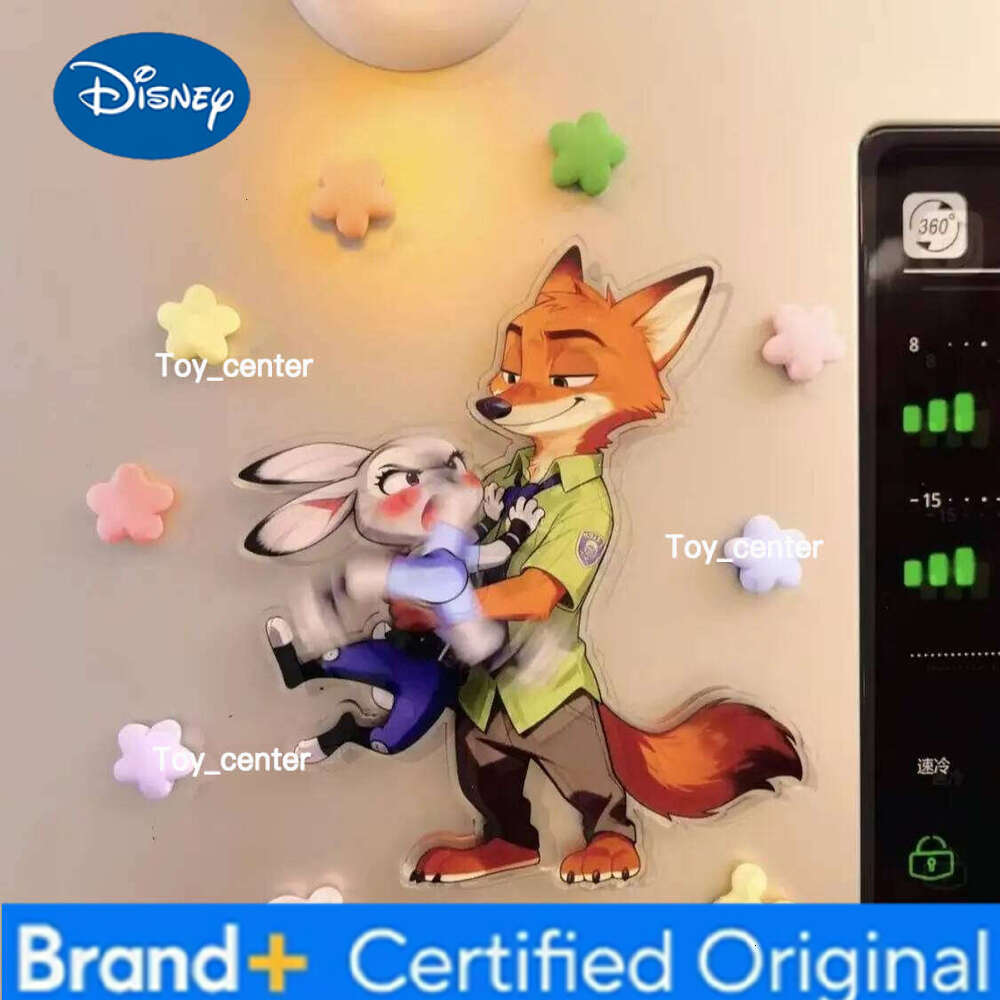 Disney Zootopia Fox Nick Judy Rotating Refrigerator Magnet Cute High Value Magnetic Small Decoration Gift for Friends Unique H260123