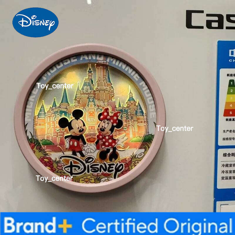 Disney Mickey Minnie cartoon cute creative magnetic paper carving night light exquisite personality refrigerator stickers gift H260123
