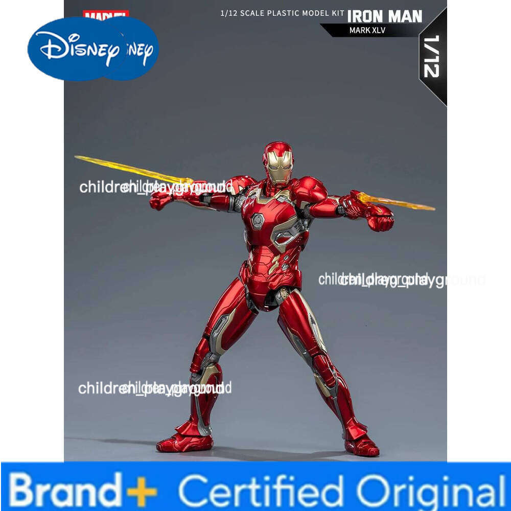 Disney Original Fondjoy Iron Man MK45 Model Kit 1/12 Infinity Saga Ironman Mark 45 Assembly ABS Joint Movable Kid Toy Customized Gift H260123