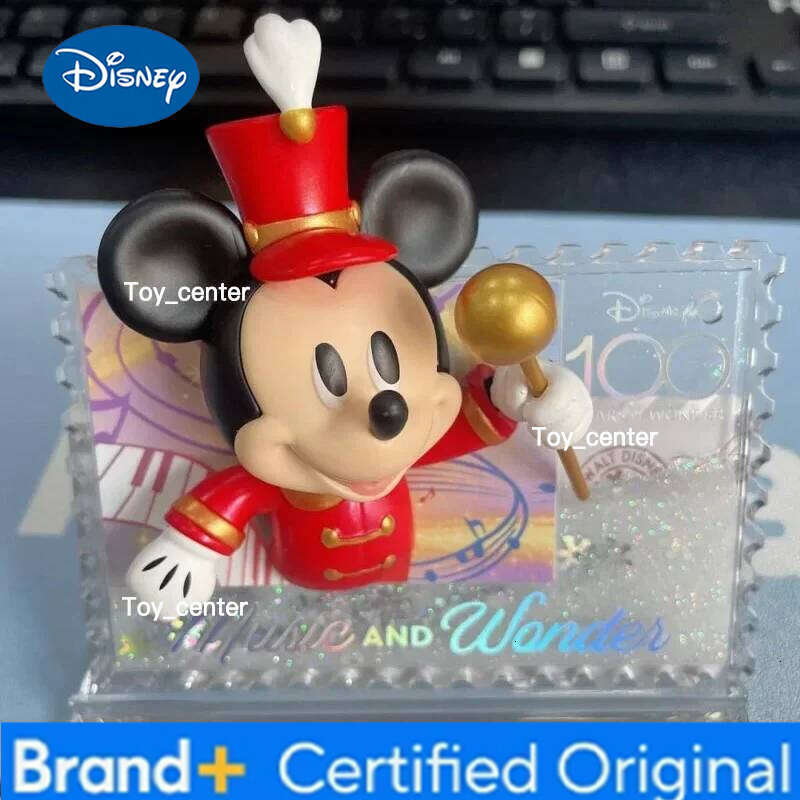 Disney 100th Anniversary Retro Stamp Series Box Buzz Lightyear Winnie Pooh Stitch Refrigerator Magnet Blind Bag Kids Gifts H260123