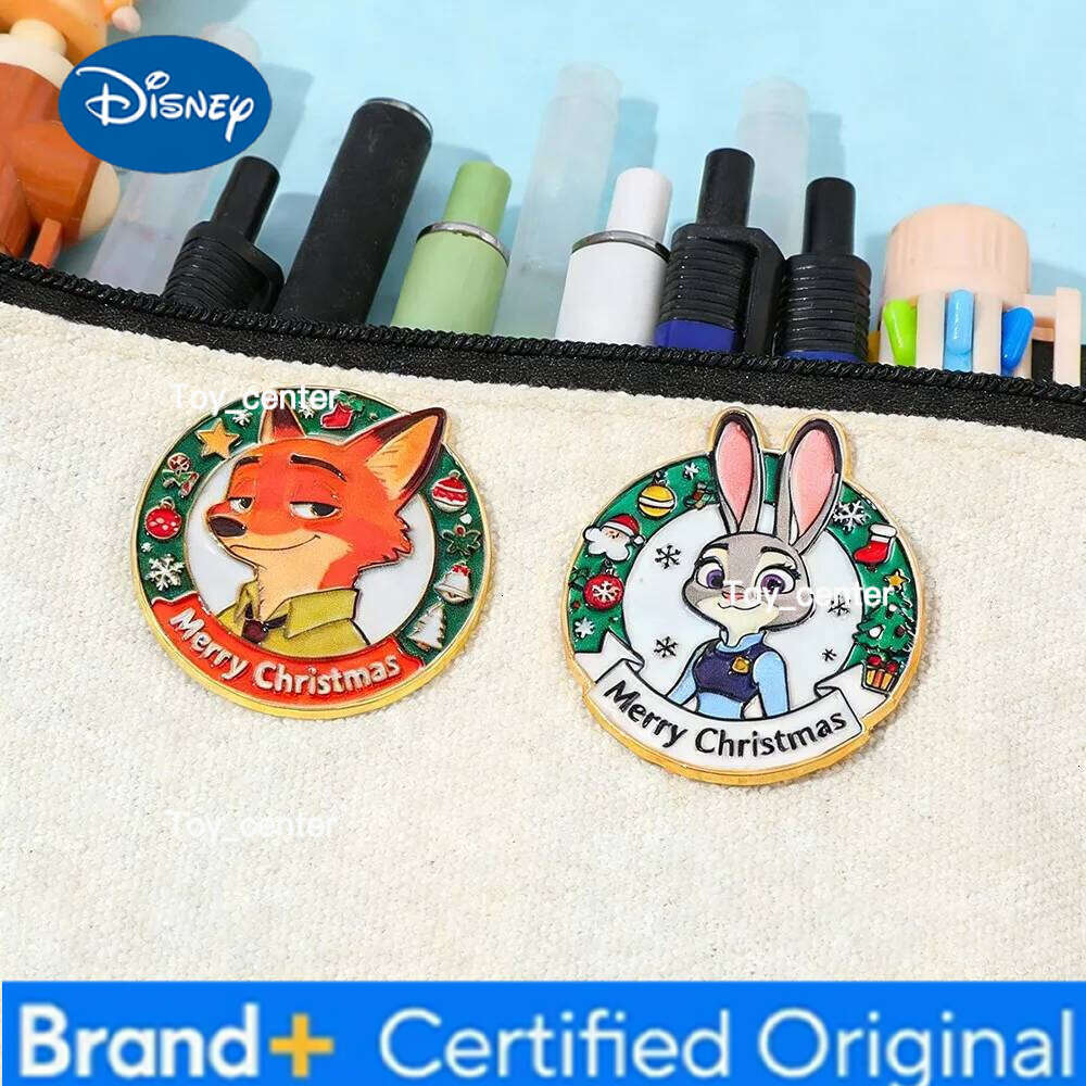 Disney 2 Pcs Cartoon Zootopia Brooch Fashion Christmas Judy Hopps Enamel Pin Metal Badge Jewelry Clothing Backpack Accessories Gift H260123