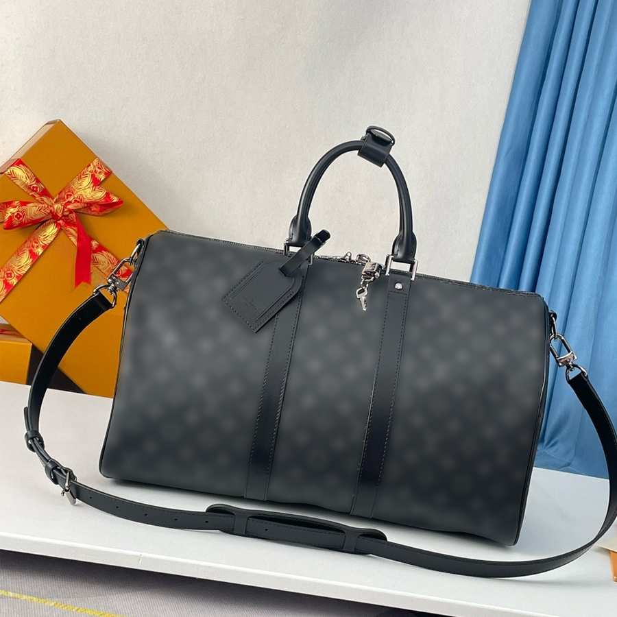 Keepall 50 Designer Duffel Bags Luxury Handbag Women Men Classica Canvas Leather Large Capacity Suitcase Shoulder Bag Luxury Tote Zipper Closure Outdoor Luggage