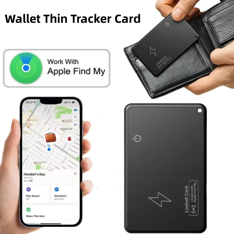 Wireless Charging Tracking Location Wallet Tracker Card Waterproof GPS Locator Work with Find My App Bluetooth Tracker 260121