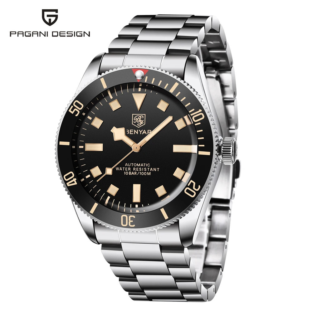 BENYAR Mens Watches Mechanical Automatic Watch BB58 Sport Watch For Men 2025 Stainless Steel Waterproof Business Luminous Clock 260114