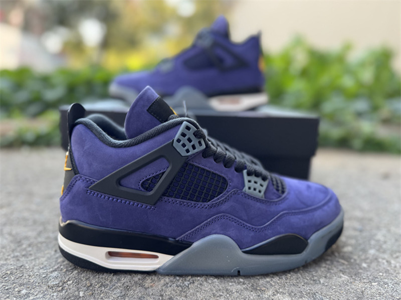 Top Quality 4 Imperial Purple Basketball Shoes 4s Outdoor Sneakers With Original Box Free Shipping!