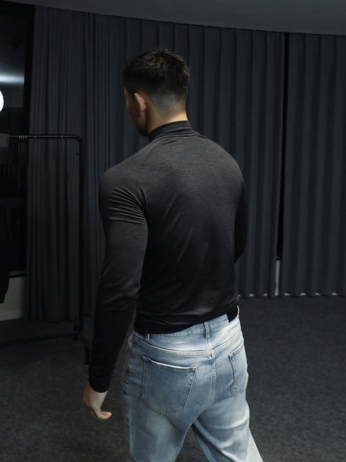 Free delivery Men's T-Shirts Men's quick drying sports top thin round neck breathable fitness running short sleeved T-shirt - view 8