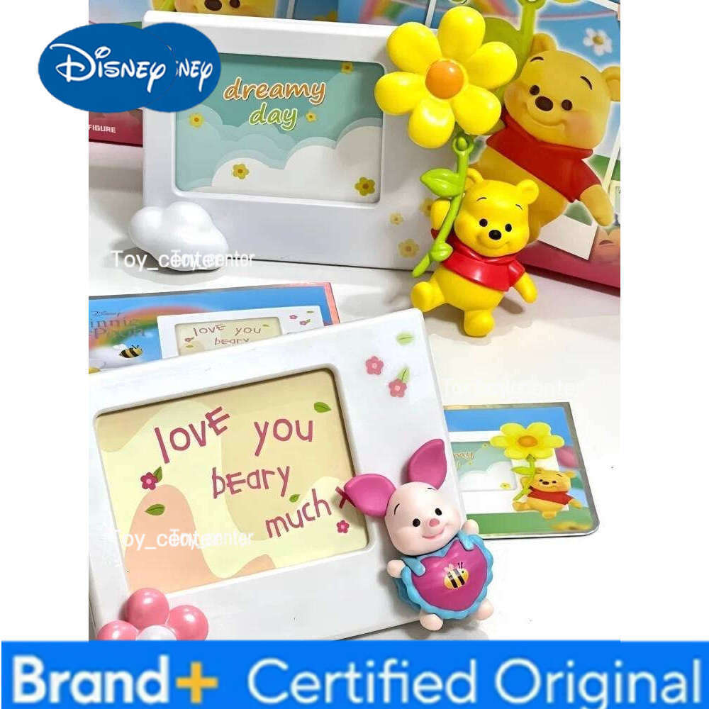Disney Winnie the Pooh Polaroid Frame Blind Box Figure Ornament Eeyore 8 Styles Home Decor Anime Fans Gift H260123
