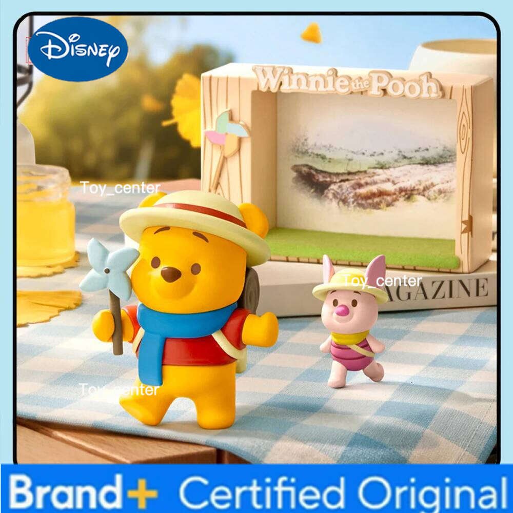 Disney Hot New Winnie The Pooh Autumn Outing Series Blind Kawaii Tigger Mystery Box Anime Figure Decoration Collection Kids Gifts H260123