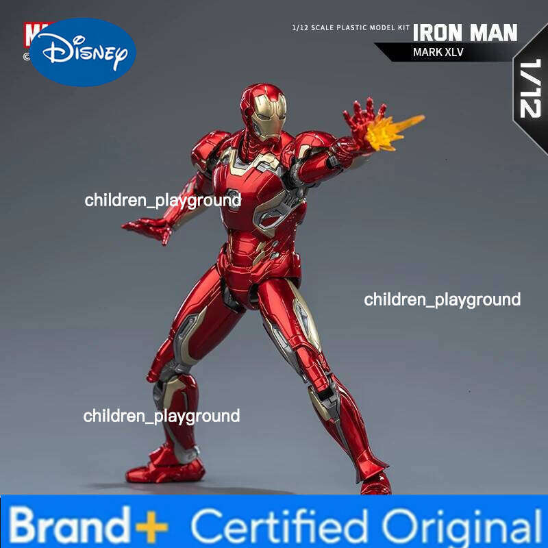 Disney Original Fondjoy Iron Man MK45 Model Kit 1/12 Infinity Saga Ironman Mark 45 Assembly ABS Joint Movable Kid Toy Customized Gift H260123