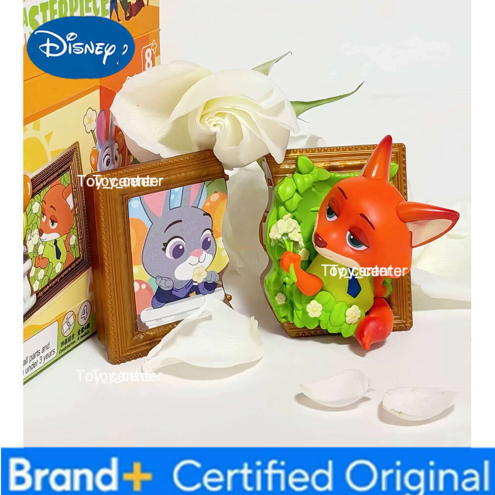 Disney Series Zootopia Famous Painting Magnetic Attraction Blind Box Toy Cute Movie Merchandise Room Car Decorations Gift H260123