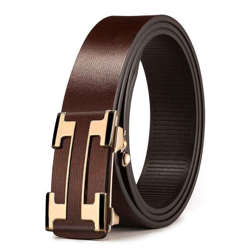 New Men's Automatic Buckle Genuine Leather Cowhide Middle-Aged And Young High-End Versatile Business Trendy Belt For Men