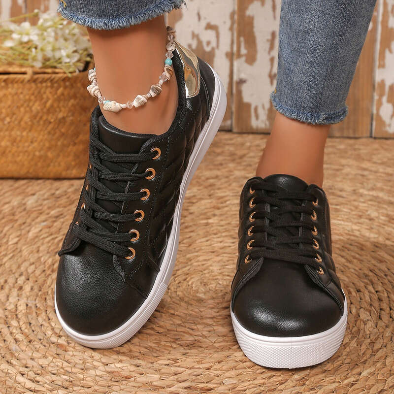 designer sneaker women designer shoes spring autumn new black sneakers for women flat non slip round toe lace up lightweight versatile casual sports s