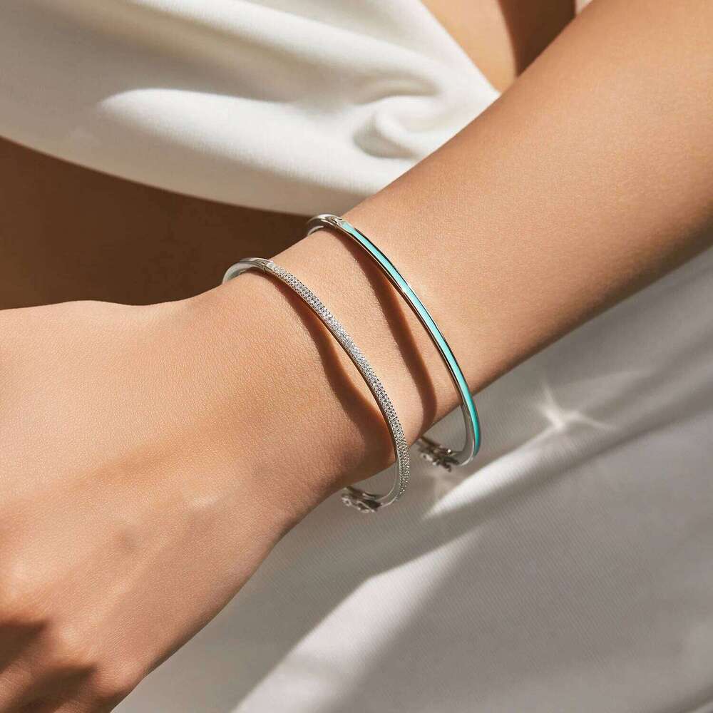 MODIAN 925 Sterling Silver Luxury Fancy Round Sparkling Clear CZ Bangle Bracelets For Women Wedding Statement Fine Jewelry Gifts Z260123