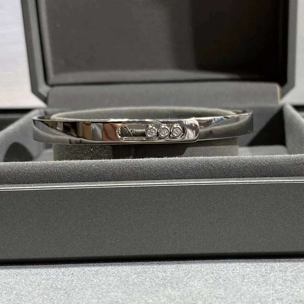 925 sterling silver 18K gold-plated classic women's diamond dynamic bracelet with moving diamonds Z260123