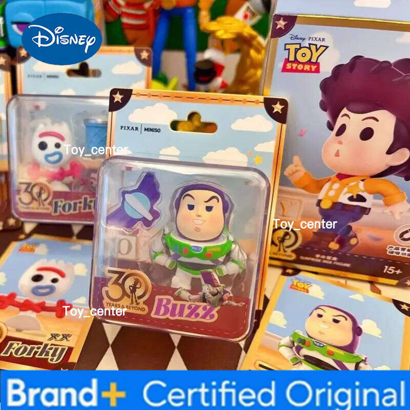 Disney Toy Story 30th Anniversary Unlimited Fun Series Pendant Card Blind Box Pixar Buzz Lightyear figure Christmas gifts model H260123