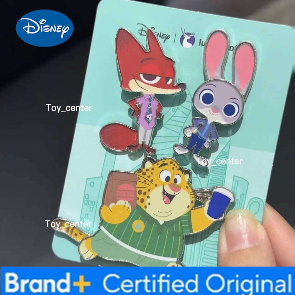 Disney Zootopia Judy Nick Rotating Fridge Magnet Cute Cartoon Souvenir Collectible Sticker Home Kitchen Decor Gift for Movie Fans Kids H260123