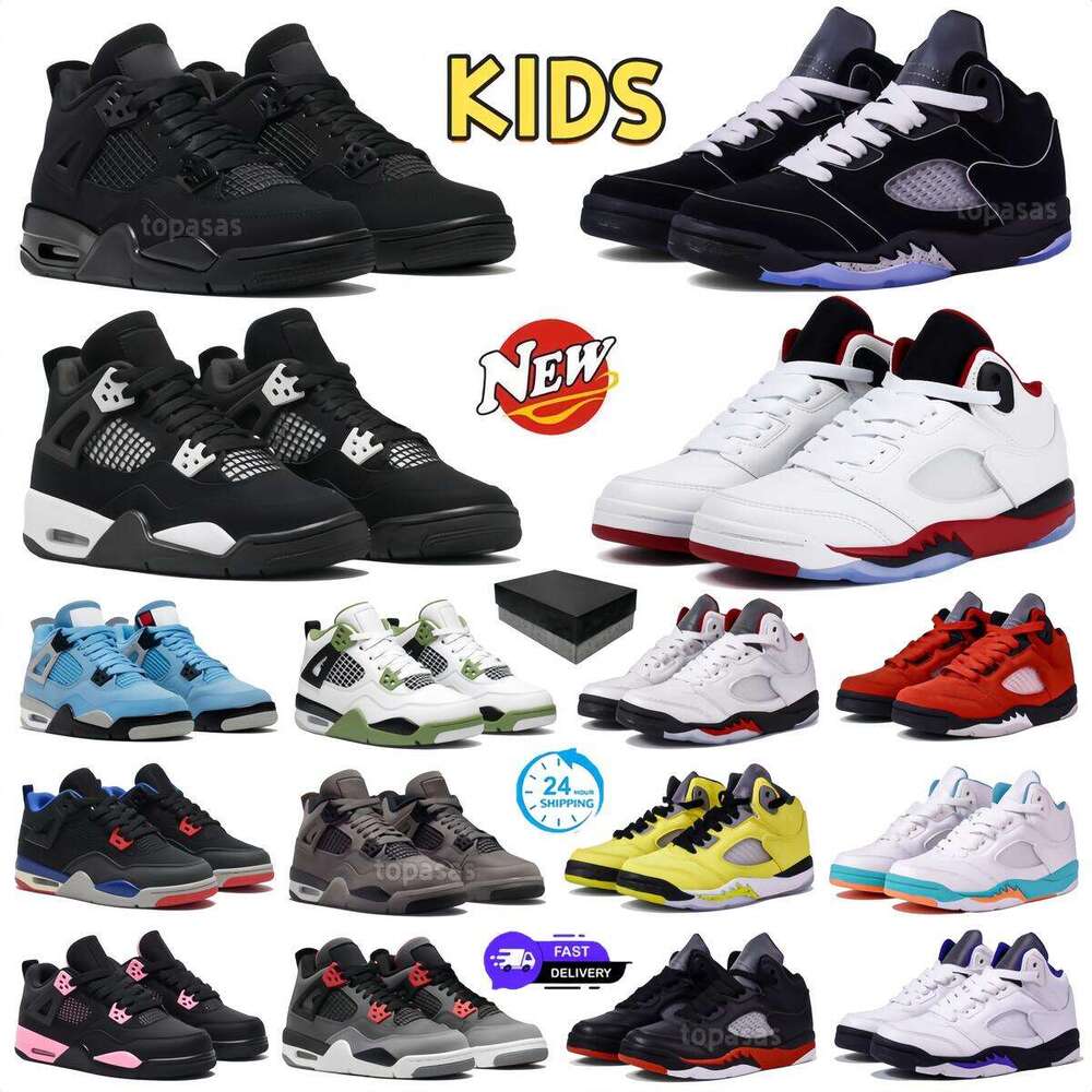 With Box Kids Shoes Basketball Shoes 4 5 Kids Designer Shoes Sneakers Running Shoe Toddler Preschool Children Youth Athletic Outdoor Boys Girls Chaussures 22-39