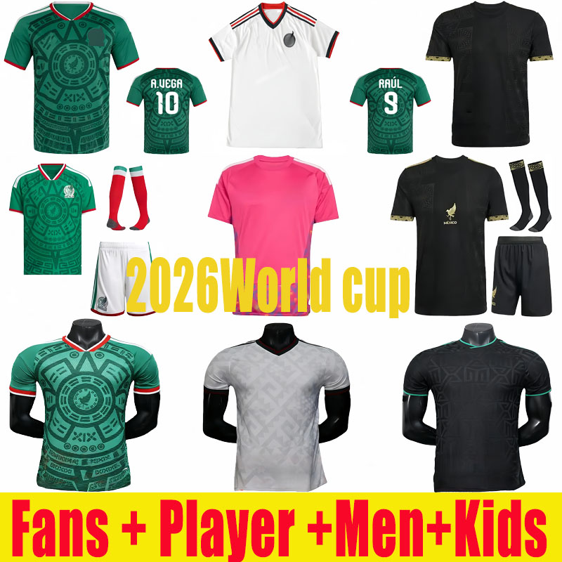 2026 Mexico Gold Cup Soccer Jerseys CHICHARITO GIMENEZ H.LOZANO 25 26 HOME AWAY Maillot Football Shirt Mexique E. ALVAREZ A.VEGA RAUL Men