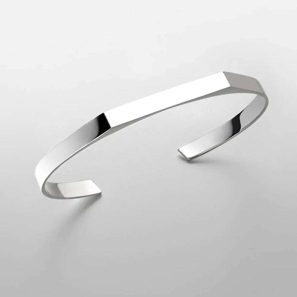 eManco Classic Open Minimalist Stainless Steel Gold Plated Men's Bracelet Wholesale Z260123