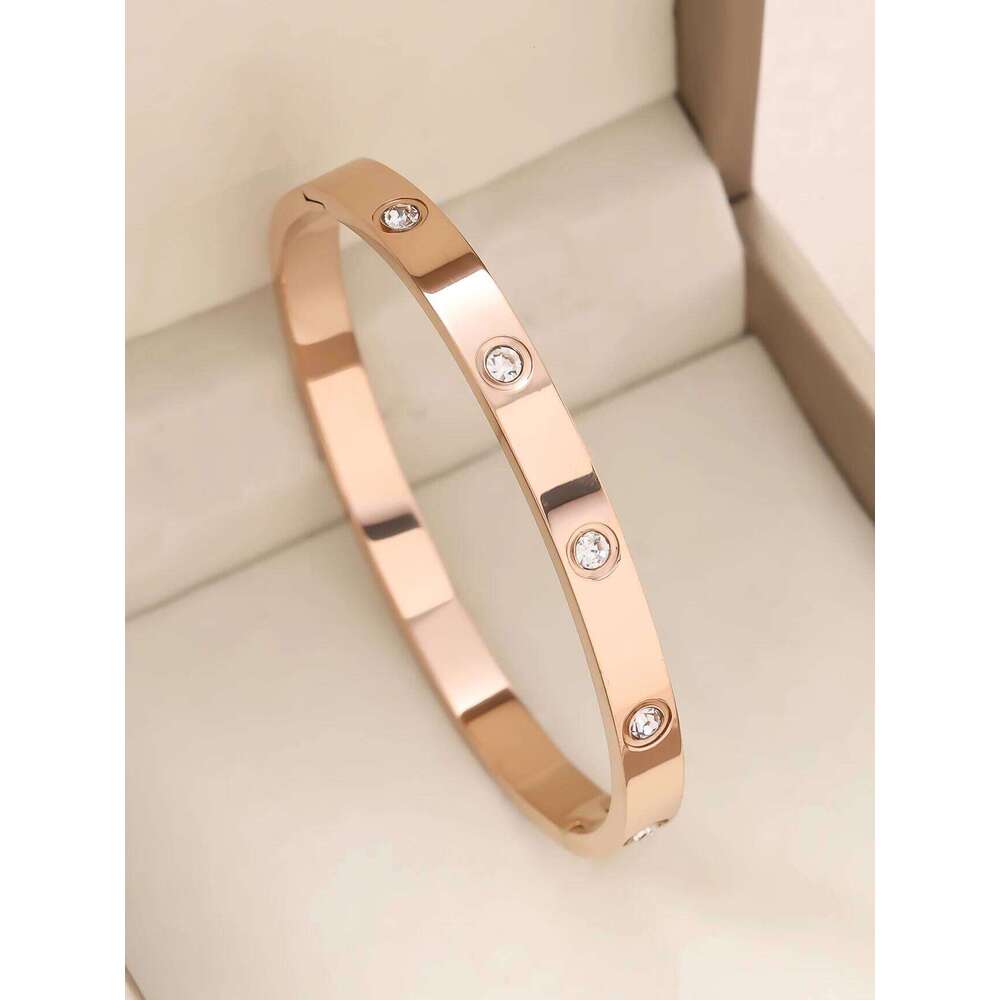 1pieces/set women's wedding jewelry party holiday Valentine's Day gift stainless steel plated with 18K gold bracelet Z260123