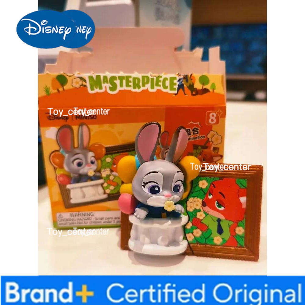 Disney Miniso Collection Famous Painting Magnetic Toys Blind Boxes Movie Peripheral Figurines Nick Judy Stitch Desktop Ornament H260123