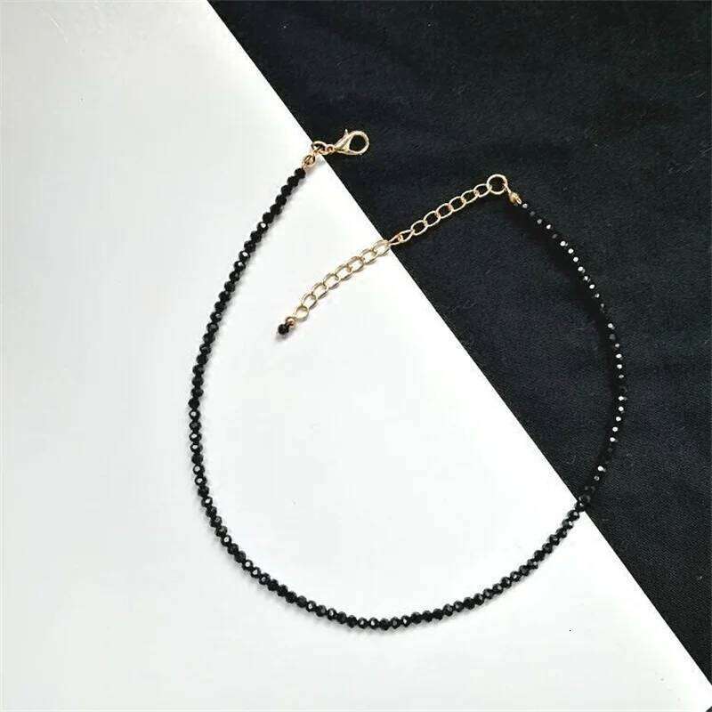 Fashion Brand Simple Black Beads Short Female Jewelry Women Choker Necklaces Bijoux Femme Ladies Party Necklace 2021 Z260123