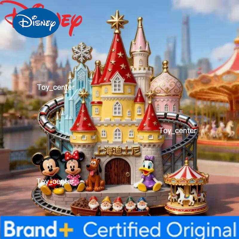 Disney Cute Cartoon Mickey Mouse Castle Toy Donald Duck Resin 3D Magnetic Refrigerator Sticker City Building Creative Gift H2601231