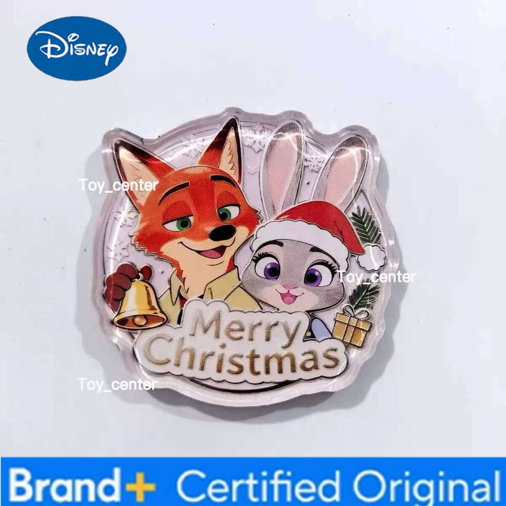 Disney Zootopia Themed Rotating Fridge Magnet 7cm Acrylic Ornament High-Quality Decorative Gift for Family Friends 2026 H260123