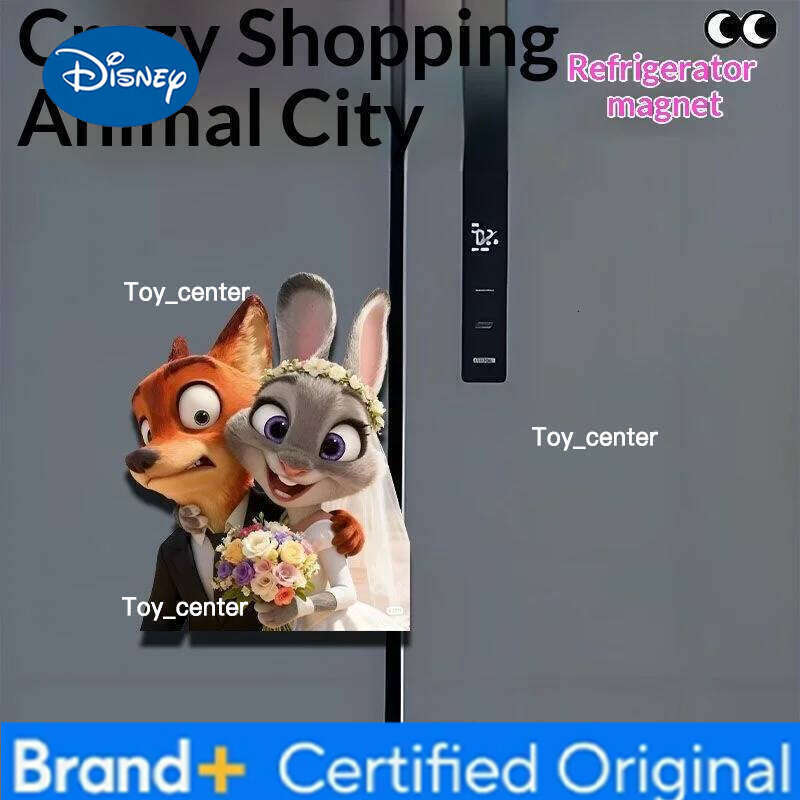 Disney Zootopia Acrylic Magnetic Ice Decoration High Aesthetic Trendy Creative Drama Fridge Magnet H260123