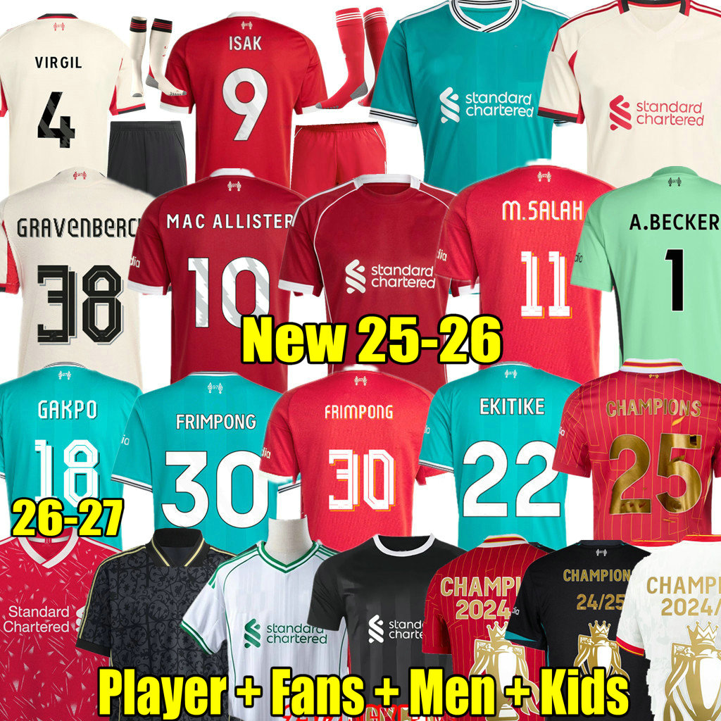 3XL 4XL 25 26 27 WIRTZ soccer jerseys LIV MAC ALLISTER 2026 2027 GAKPO football shirts men kids kits FANS Player LFC ELLIOTT women SZOBOSZLAI M. SALAH VIRGIL FRIMPONG