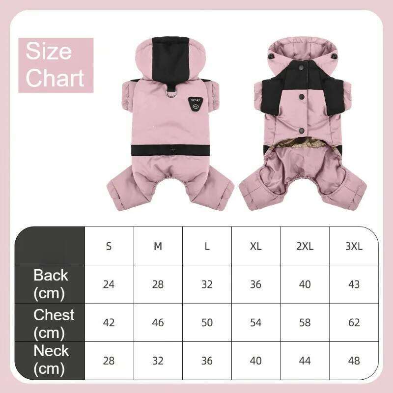 New Fashion Autumn Winter Pet Clothes Outdoor Four Legged Sweater Dogs Thermal Cotton Coat With Hood Suit For Teddy Bichon Frise