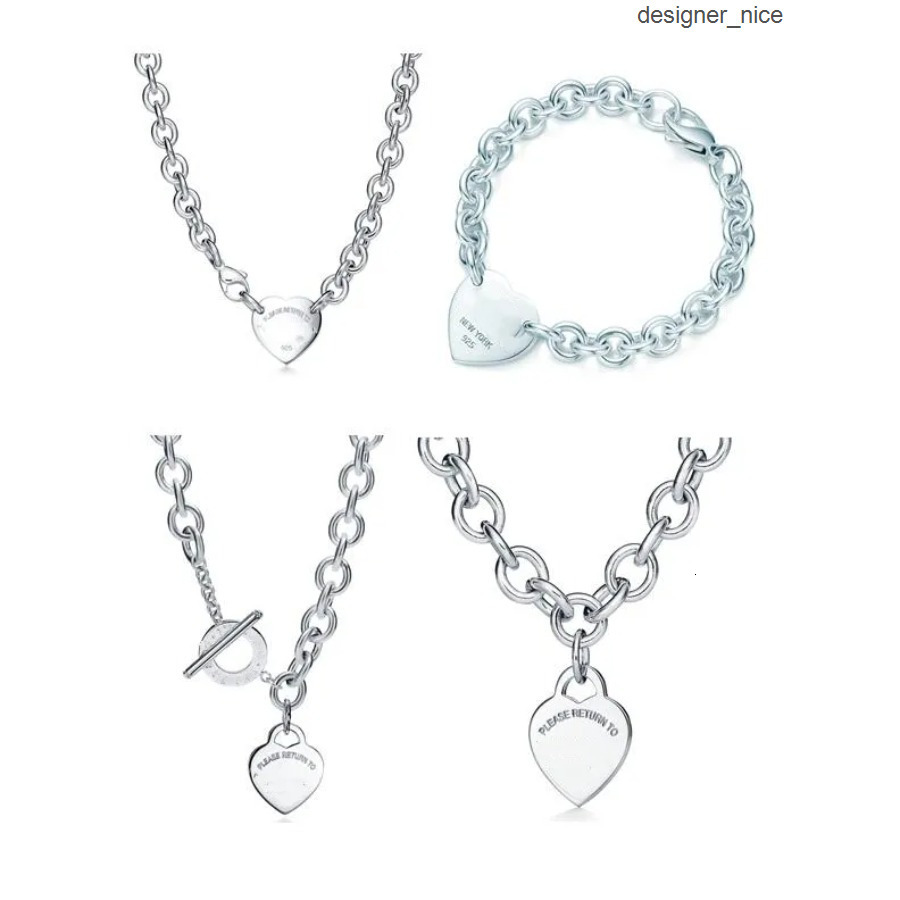 tiffamy and co new designer jewelry sterg sier key return heart love brand pendant necklace bracelets for women chain gift to lovers wholesal tiffanies tiffanyx WKUL